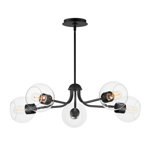 Knox Five Light Chandelier in Black (16|21635CLBK)