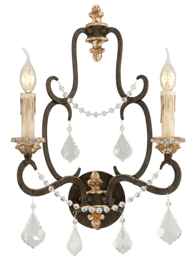 Bordeaux Two Light Wall Sconce in Parisian Bronze (67|B3512-PZ/DG)