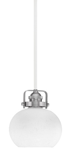 Easton One Light Mini Pendant in White & Brushed Nickel (200|1941-WHBN-212)