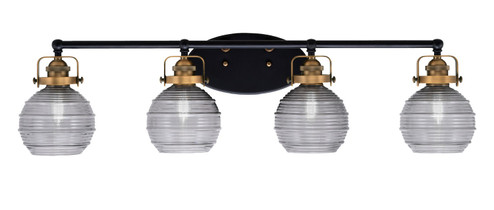 Easton Four Light Bath Bar in Matte Black & Brass (200|1934-MBBR-5112)