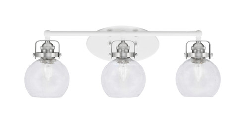Easton Three Light Bath Bar in White & Brushed Nickel (200|1933-WHBN-4100)