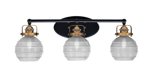 Easton Three Light Bath Bar in Matte Black & Brass (200|1933-MBBR-5110)