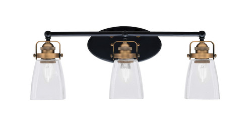 Easton Three Light Bath Bar in Matte Black & Brass (200|1933-MBBR-461)