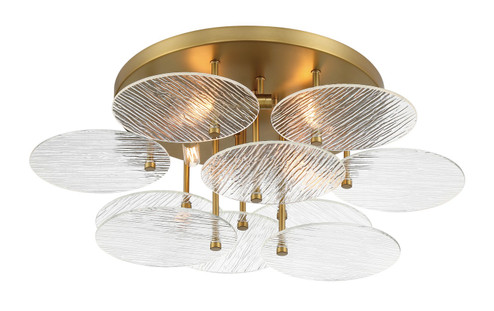 Artze Four Light Flush Mount in Soft Brass (7|1124-695)