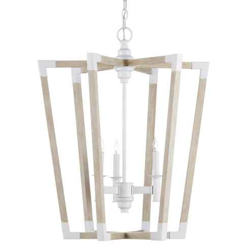 Bastian Collection Three Light Lantern in Sugar White/Sandstone (142|9000-1112)