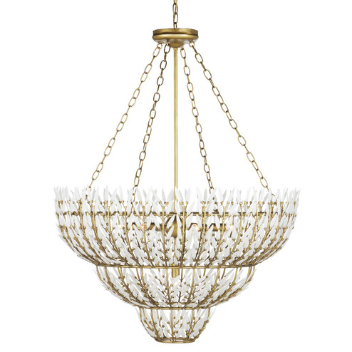 Magnum Opus Seven Light Chandelier in Brass/White (142|9000-1099)