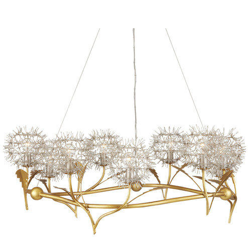 Dandelion Nine Light Chandelier in Contemporary Silver Leaf/Silver/Contemporary Gold Leaf (142|9000-1080)