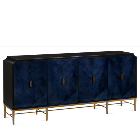 Kallista Credenza in Dark Sapphire/Caviar Black/Antique Brass (142|3000-0247)