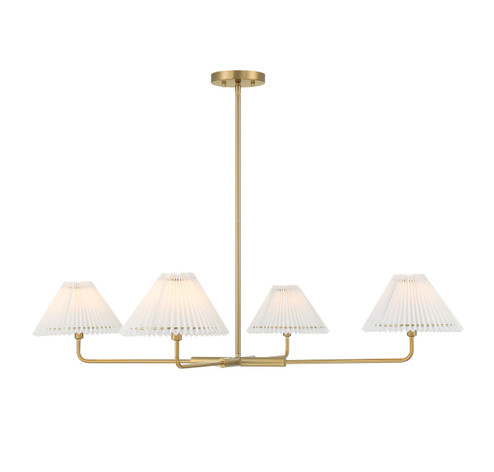 Four Light Chandelier in Natural Brass (446|M100121NB)