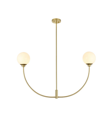 Nyomi Two Light Chandelier in Brass (173|LD816D42BR)