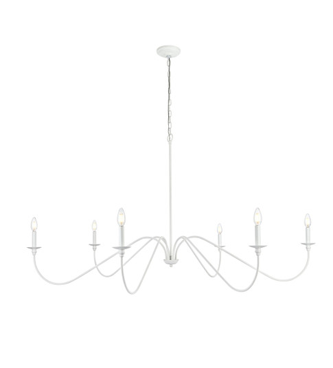 Rohan Six Light Chandelier in White (173|LD5056D60WH)