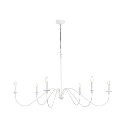 Rohan Six Light Chandelier in White (173|LD5056D54WH)