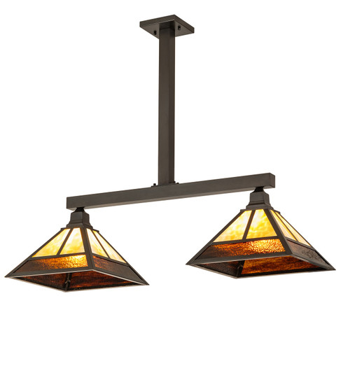 Hyde Park Two Light Island Pendant in Craftsman Brown (57|262177)