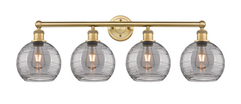 Downtown Urban Four Light Bath Vanity in Brushed Brass (405|616-4W-BB-G1213-8SM)