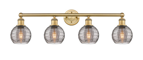 Edison Four Light Bath Vanity in Brushed Brass (405|616-4W-BB-G1213-6SM)