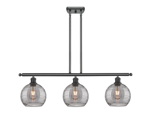 Ballston Three Light Island Pendant in Matte Black (405|516-3I-BK-G1213-8SM)