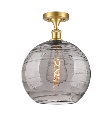 Ballston One Light Semi-Flush Mount in Satin Gold (405|516-1C-SG-G1213-12SM)