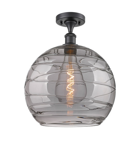 Ballston One Light Semi-Flush Mount in Matte Black (405|516-1C-BK-G1213-14SM)