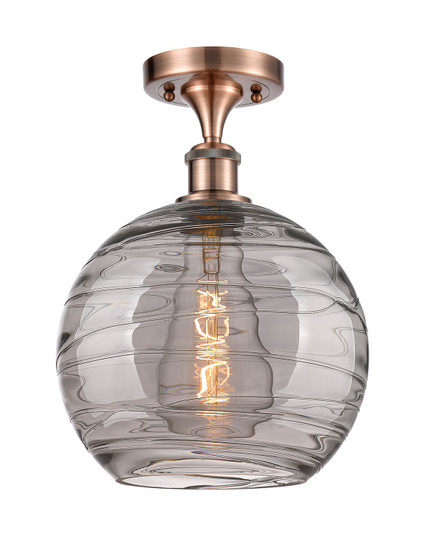 Ballston One Light Semi-Flush Mount in Antique Copper (405|516-1C-AC-G1213-10SM)