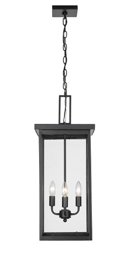 Barkeley Four Light Outdoor Hanging Lantern in Powder Coated Black (59|42605-PBK)