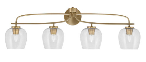 Cavella Four Light Bath Bar in New Age Brass (200|3914-NAB-4810)
