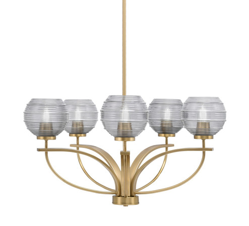 Cavella Five Light Chandelier in New Age Brass (200|3905-NAB-5112)
