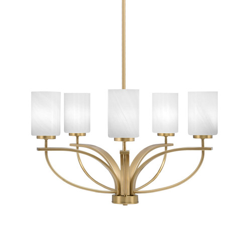 Cavella Five Light Chandelier in New Age Brass (200|3905-NAB-3001)