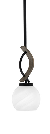 Monterey One Light Mini Pendant in Matte Black & Painted Distressed Wood-look Metal (200|2901-MBDW-4101)