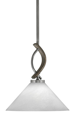 Monterey One Light Mini Pendant in Graphite & Painted Distressed Wood-look Metal (200|2901-GPDW-2121)