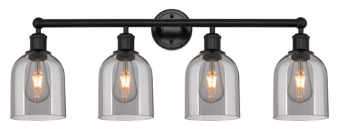 Edison Four Light Bath Vanity in Matte Black (405|616-4W-BK-G558-6SM)