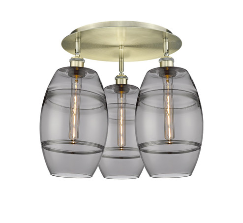 Ballston LED Flush Mount in Antique Brass (405|516-3C-AB-G557-8SM)