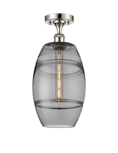 Ballston One Light Semi-Flush Mount in Polished Nickel (405|516-1C-PN-G557-8SM)