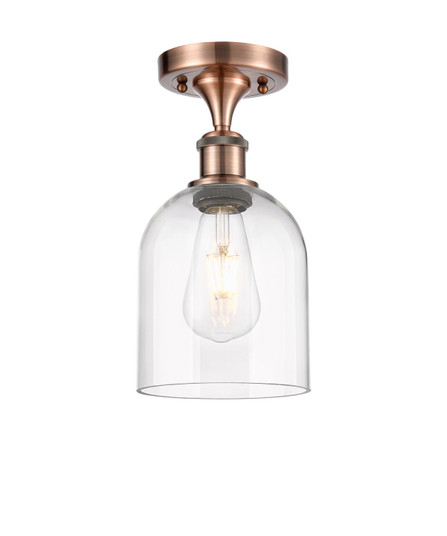 Ballston One Light Semi-Flush Mount in Antique Copper (405|516-1C-AC-G558-6CL)