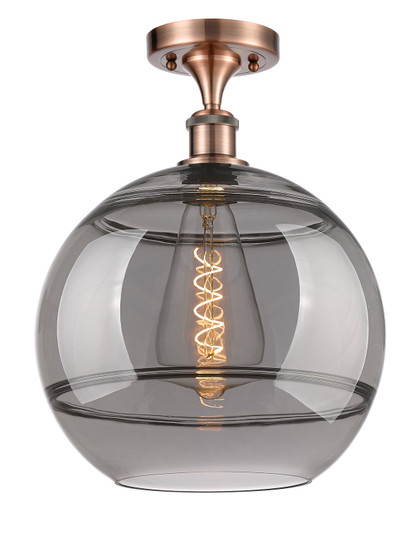 Ballston One Light Semi-Flush Mount in Antique Copper (405|516-1C-AC-G556-12SM)