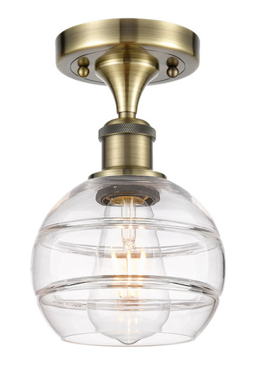 Ballston LED Semi-Flush Mount in Antique Brass (405|516-1C-AB-G556-6CL)
