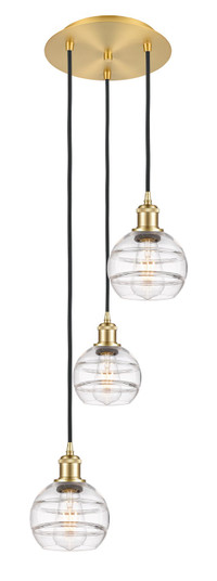 Ballston LED Pendant in Satin Gold (405|113B-3P-SG-G556-6CL)