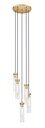 Beau Five Light Chandelier in Rubbed Brass (224|740P-5R-RB)