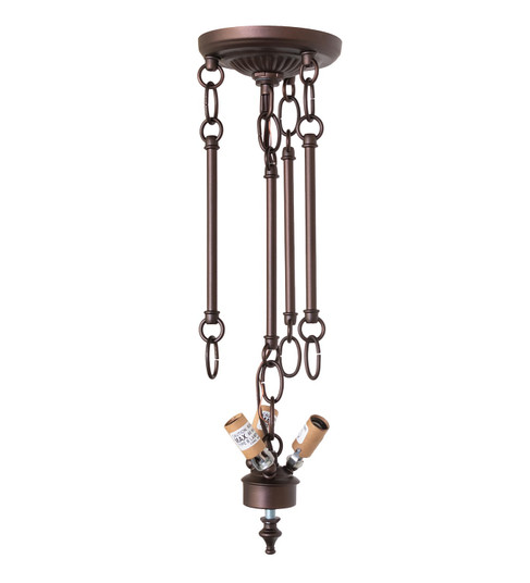 Mahogany Bronze Three Light Semi-Flushmount Hardware in Mahogany Bronze (57|266889)