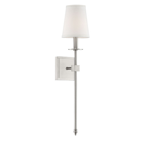 Monroe One Light Wall Sconce in Satin Nickel (51|9-303-1-SN)