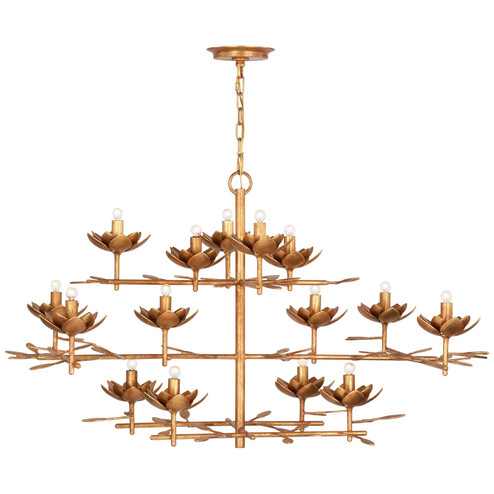 Clementine LED Chandelier in Antique Gold Leaf (268|JN 5161AGL)