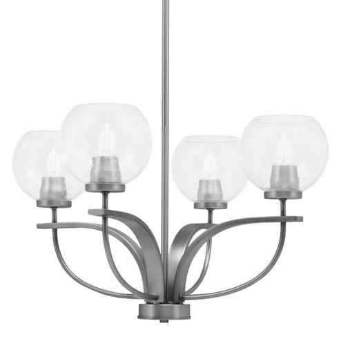Cavella Four Light Chandelier in Graphite (200|3904-GP-4100)