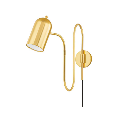 Romee One Light Wall Sconce in Aged Brass (428|HL781101-AGB)