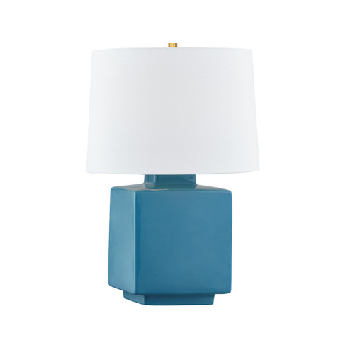 Hawley One Light Table Lamp in Aged Brass/ Ceramic Gloss Turquoise (70|L8821-AGB/CTQ)