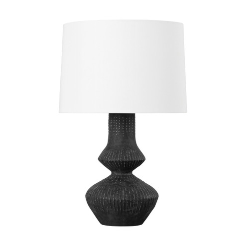 Ancram One Light Table Lamp in Vintage Gold Leaf/ Ceramic Totem Black (70|L7528-VGL/CTK)