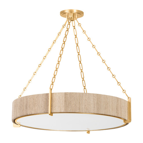 Quebec Six Light Chandelier in Gold Leaf (70|1636-GL)