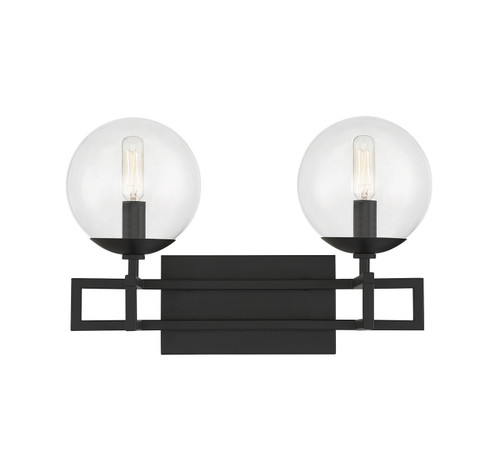 Crosby Two Light Bathroom Vanity in Matte Black (51|8-1860-2-BK)