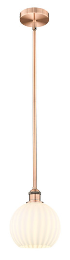 Edison One Light Mini Pendant in Antique Copper (405|616-1S-AC-G1217-8WV)