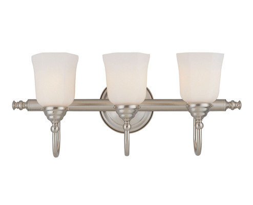 Brunswick Three Light Bath Bar in Satin Nickel (51|8-1062-3-SN)