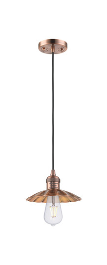 Franklin Restoration One Light Mini Pendant in Antique Copper (405|201C-AC-M17-AC)