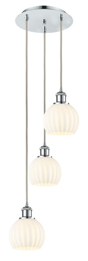 Ballston LED Pendant in Polished Chrome (405|113B-3P-PC-G1217-6WV)